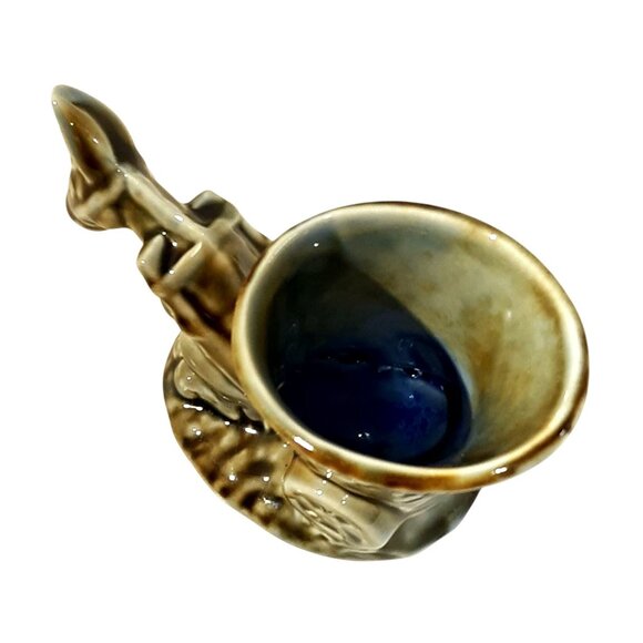 Vintage Shamrock Pottery Donkey Cart Planter 50s Ireland Boho Granny - Picture 5 of 7